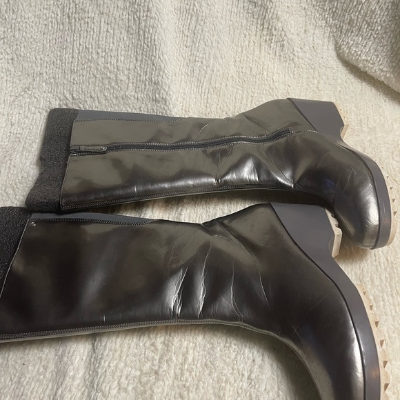 Rockport Waterproof Hydro Shield synthetic Silver Metallic Boots SZ9.5 - Picture 6 of 11